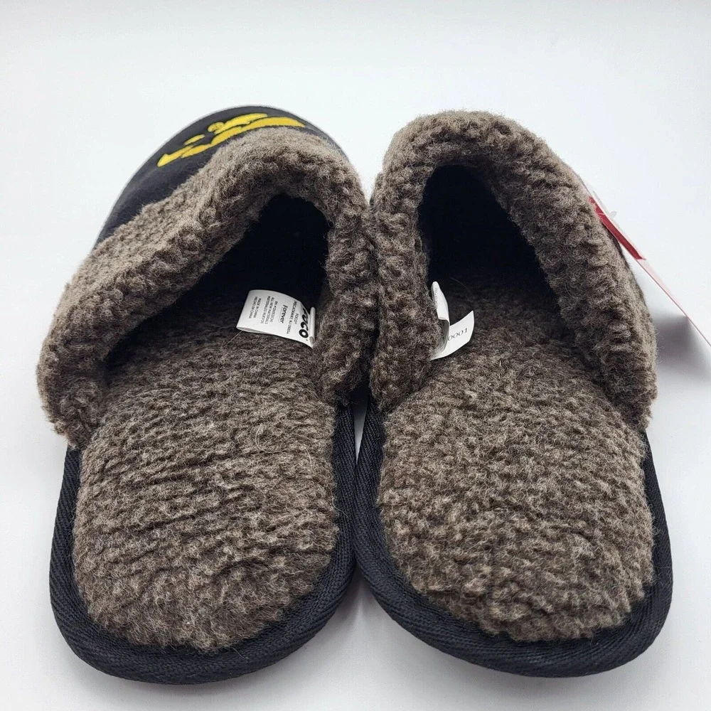 Iowa Hawkeyes‎ Sherpa Faux Fur Scuff Slippers FOCO Mens XL 13-14 Black